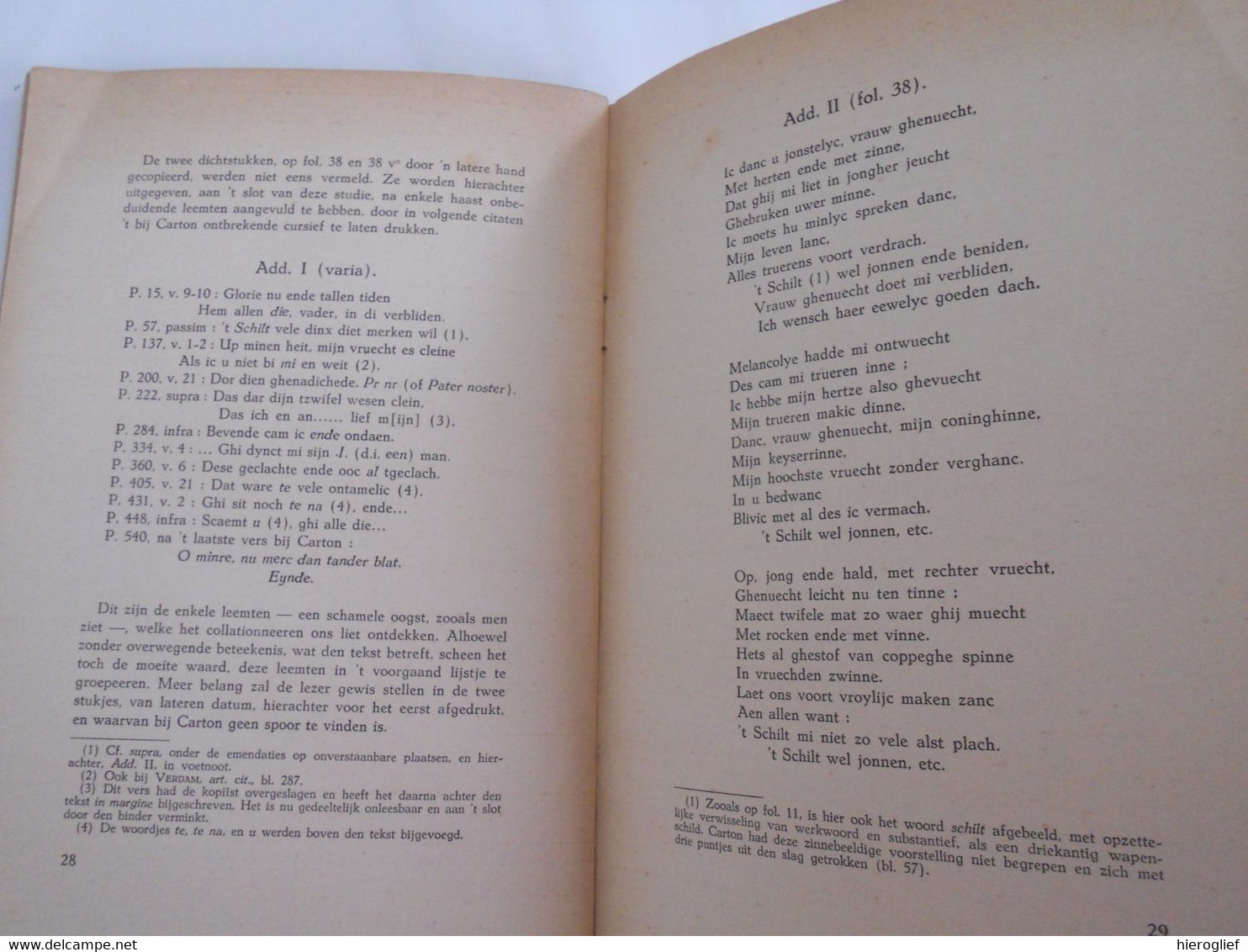 GRUUTHUSE HANDSCHRIFT - tekstverbeterende aanteekeningen op Oudvlaamsche liederen & gedichten Dr Jan-Fr. Gessler brugge