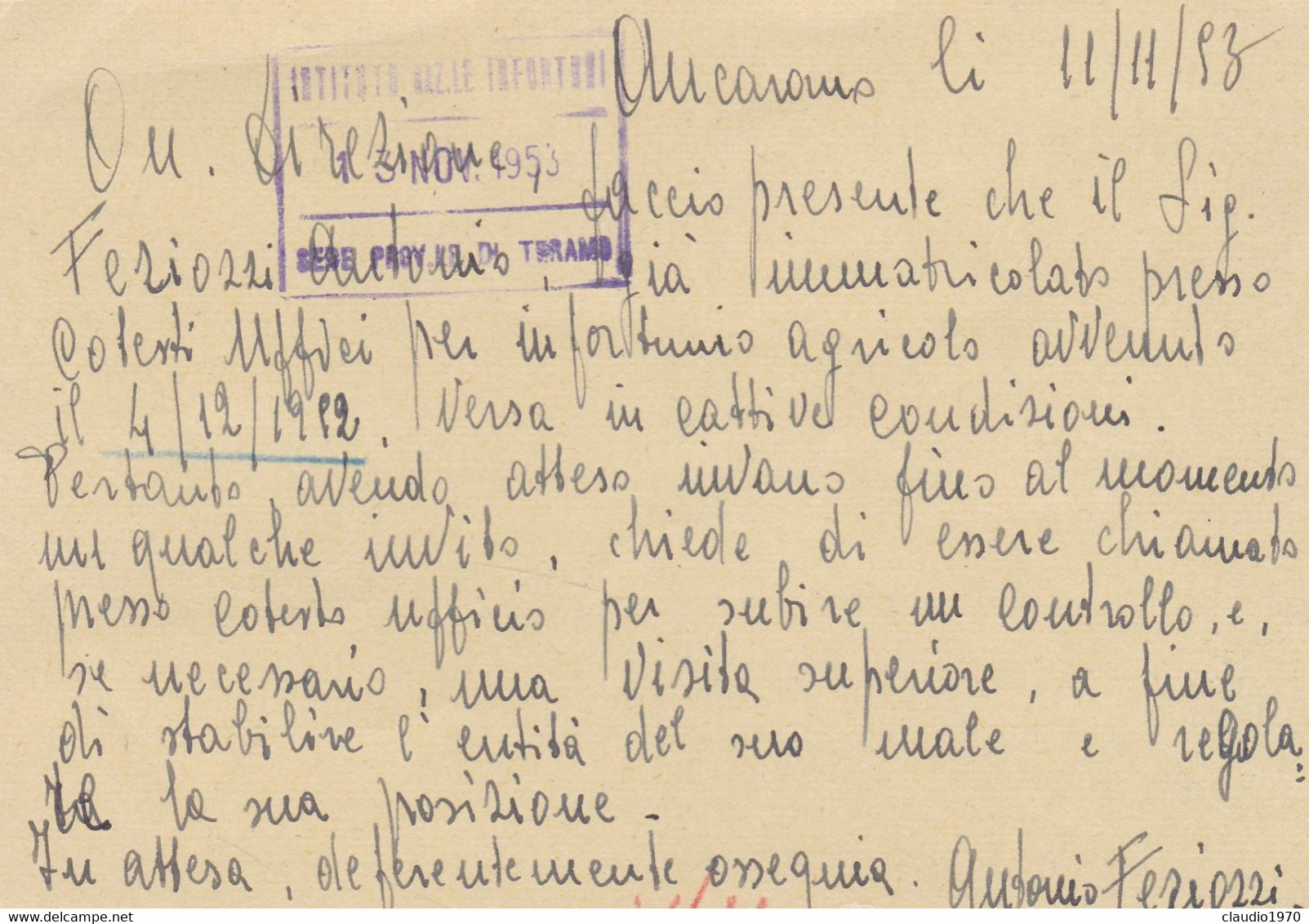 REPUBBLICA - ANCONA - INTERO POSTALE  L. 15 - CON RISPOSTA PAGATA - VIAGGIATA PER - TERAMO - Interi Postali