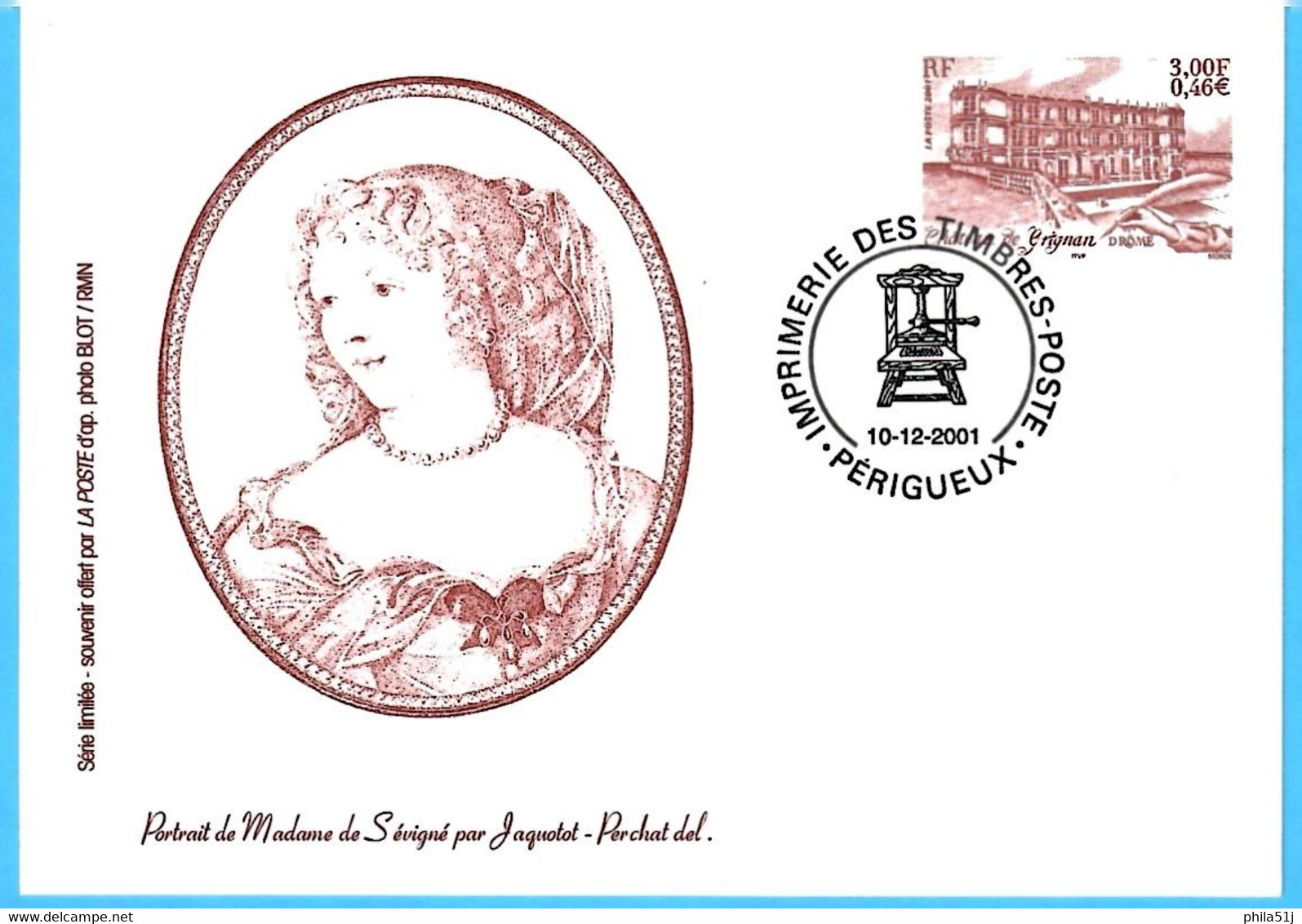 CARTE De La  POSTE--- PORTRAIT DE MADAME DE SEVIGNE ---VOIR SCAN - Documents Of Postal Services