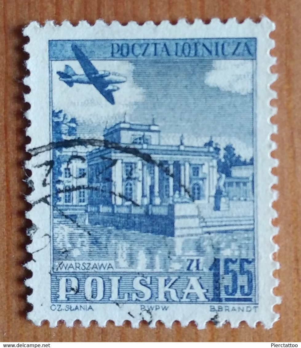 Varsovie (Avion) - Pologne - 1955 - YT PA38 - Usados