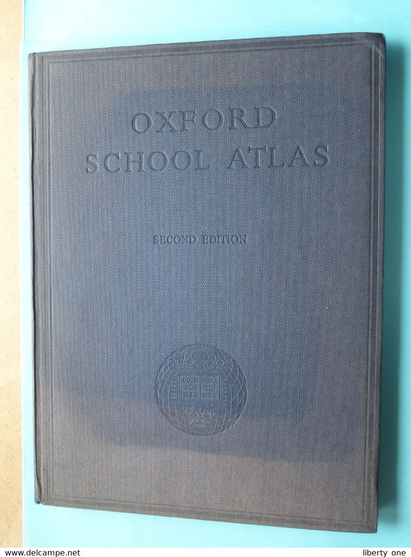 OXFORD SCHOOL ATLAS Second Edition 1956 ( See Photoscans From Some Pages ) COMPLEET ! - Monde