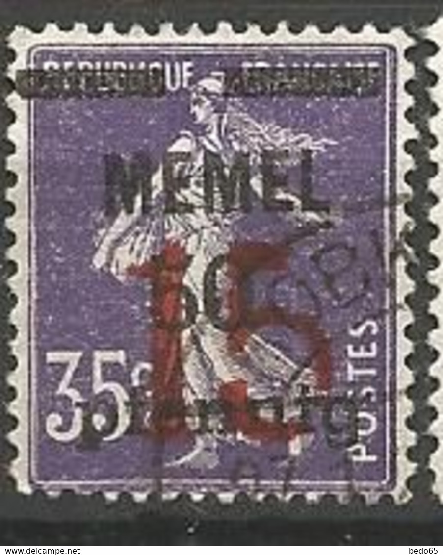 MEMEL N° 40 Variétée Barre Superieur Du 5 Plus Courte Et Boucle Interrompu Sur 2mm OBL - Used Stamps