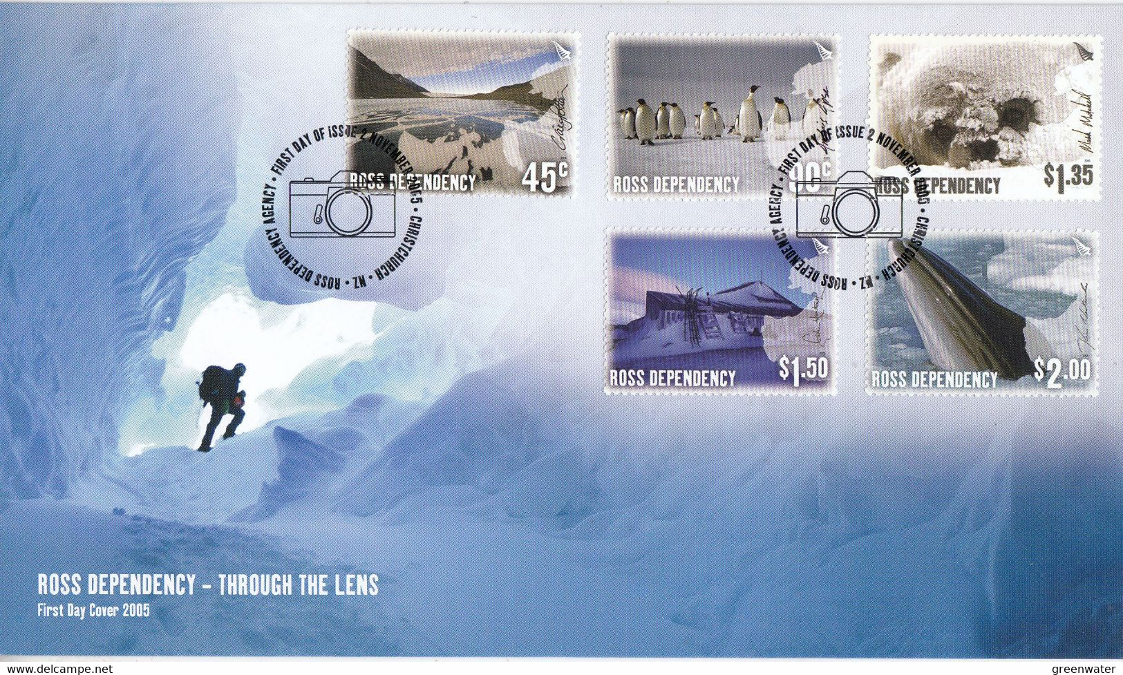 Ross Dependency 2005 Trough The Lens 5v FDC (ROF158) - Covers & Documents