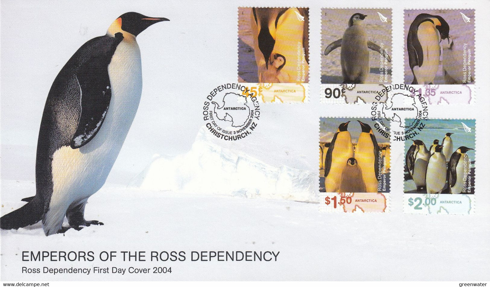 Ross Dependency 2004 Emperors Of The Ross Dependency 5v FDC (ROF159) - FDC