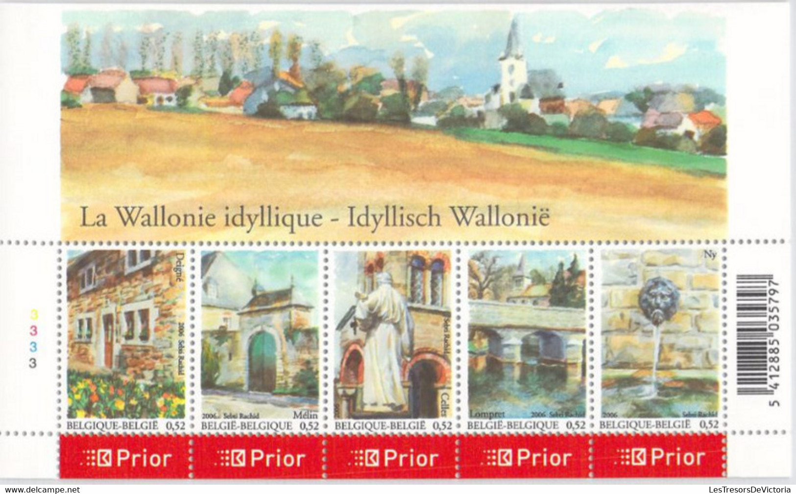 Année 2006 - BL 132 ** - 3541 à 3545 - La Wallonie Idyllique - 2002-… (€)