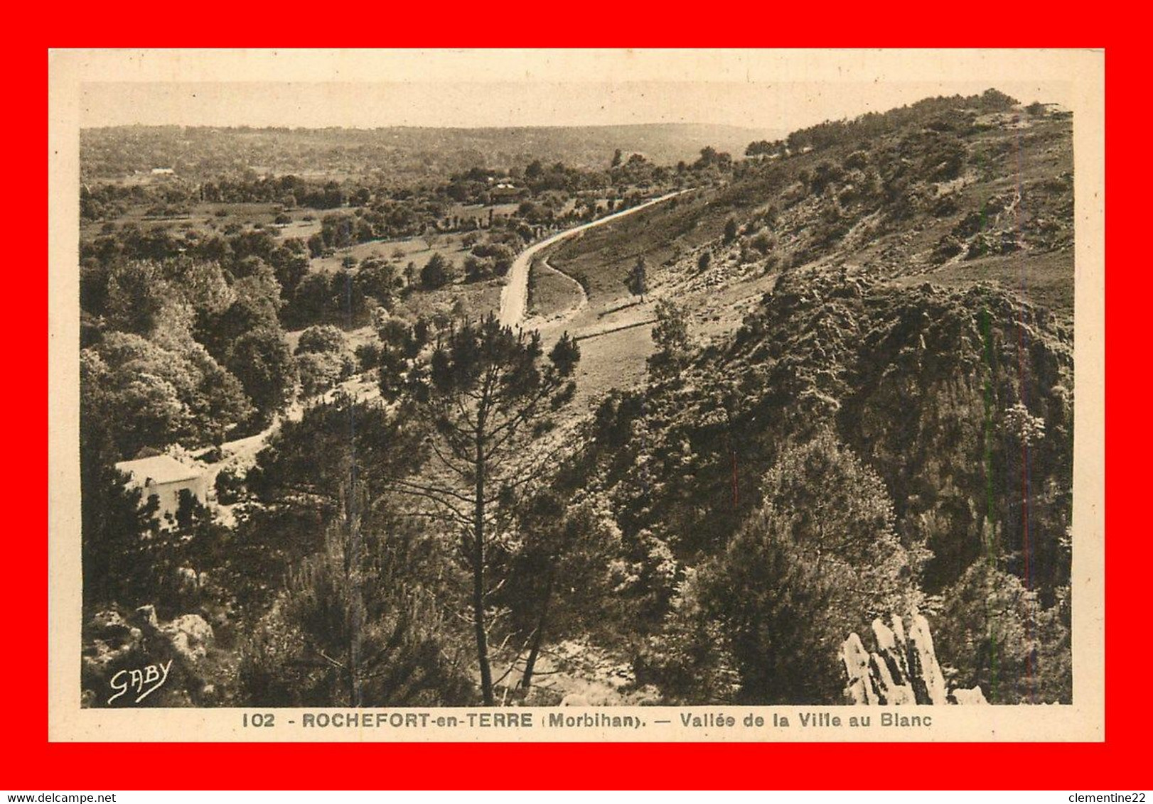 Rochefort En Terre , Vallée De La Ville Au Blanc  ( Scan Recto Et Verso ) - Rochefort En Terre