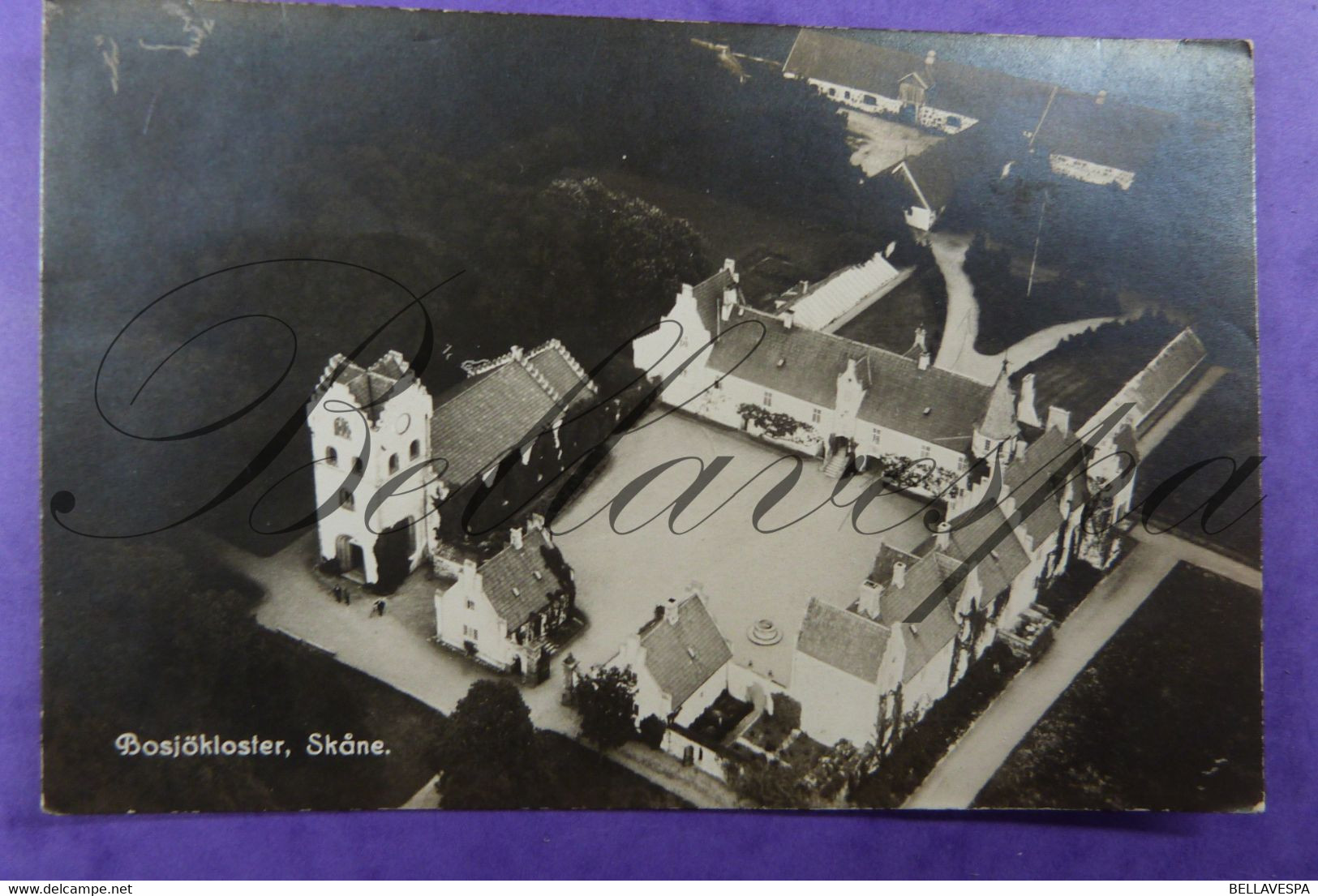 Skåne Bosjökloster Vue Aerienne. Birdview. Real Photo Post Card RPPC - Sweden