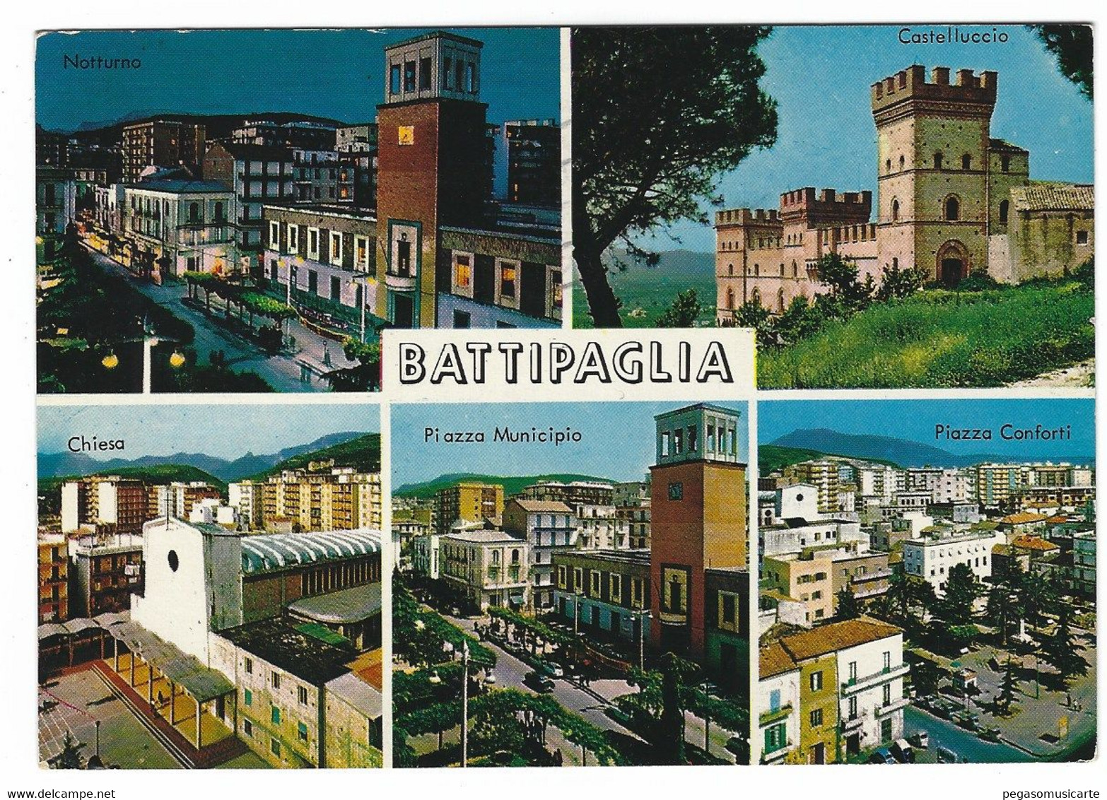 13.118 - BATTIPAGLIA SALERNO 5 VEDUTE ANIMATA AUTO CAR 1981 - Battipaglia