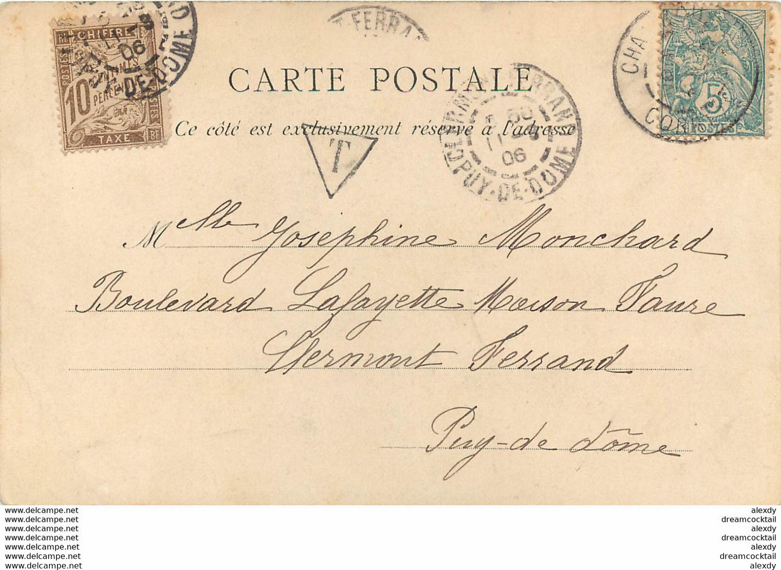 WW 19 UZERCHE. La Porte Barachaude Timbre Taxe 1906 - Uzerche
