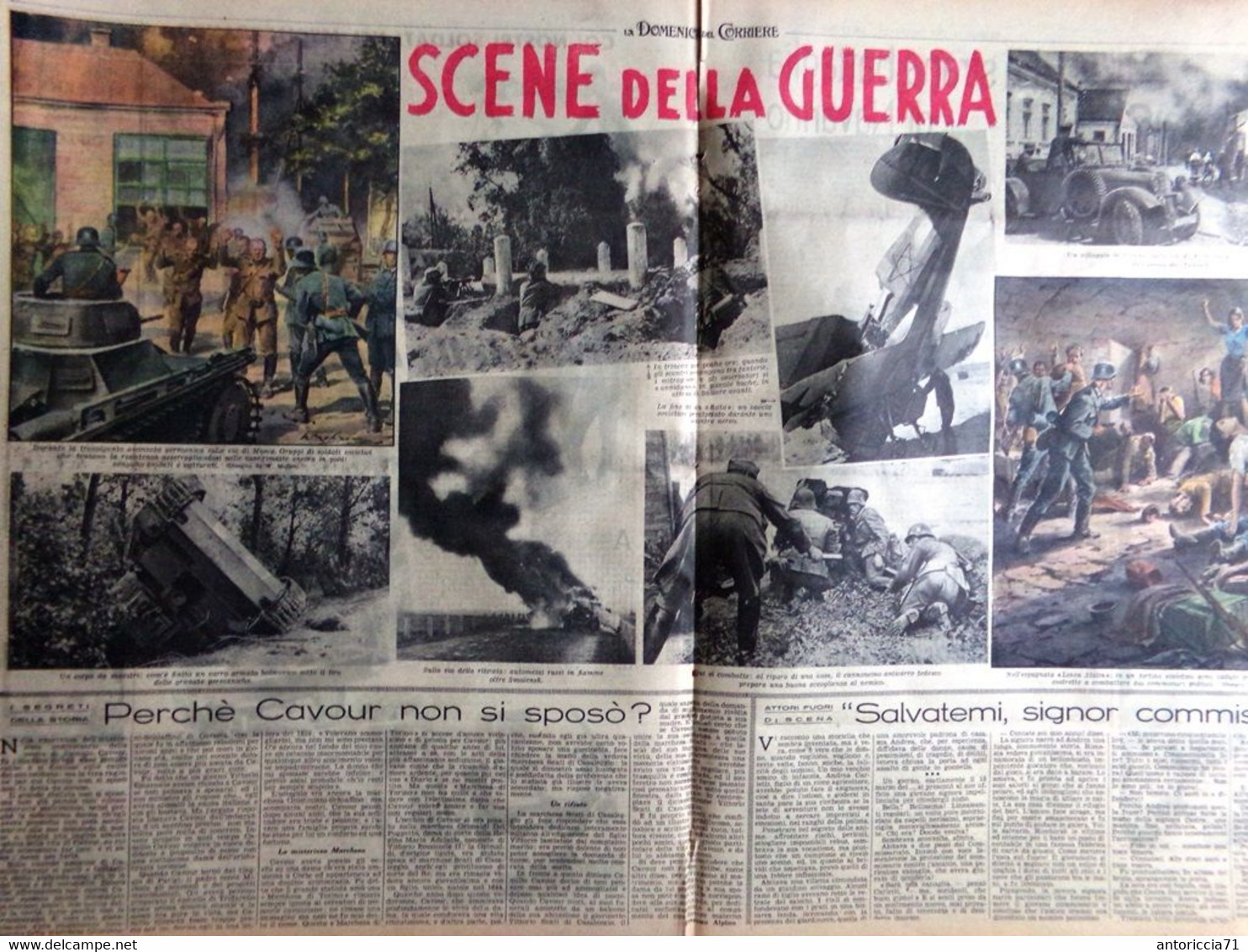 La Domenica Del Corriere 27 Luglio 1941 WW2 Russia Ardesia Navarino Pietroburgo - Guerra 1939-45