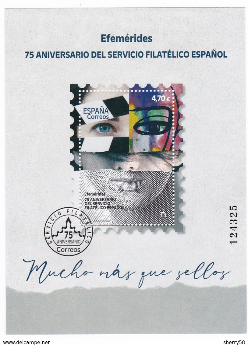 2021-ED. 5511 H.B.- Efemerides. 75 Aniversario Del Servicio Filatélico Español - NUEVO - Blocs & Hojas