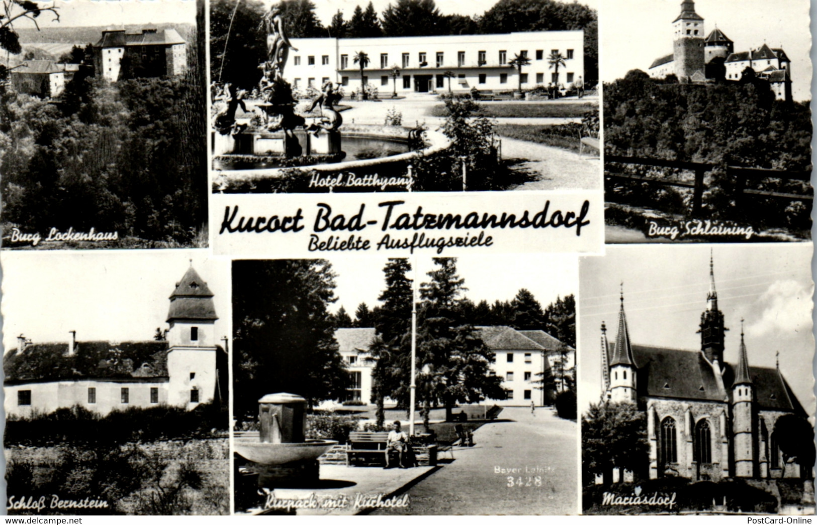 22402 - Burgenland - Bad Tatzmannsdorf , Burg Lockenhaus , Schloß Bernstein , Hotel Batthyany , Mehrbildkarte - Gelaufen - Oberwart