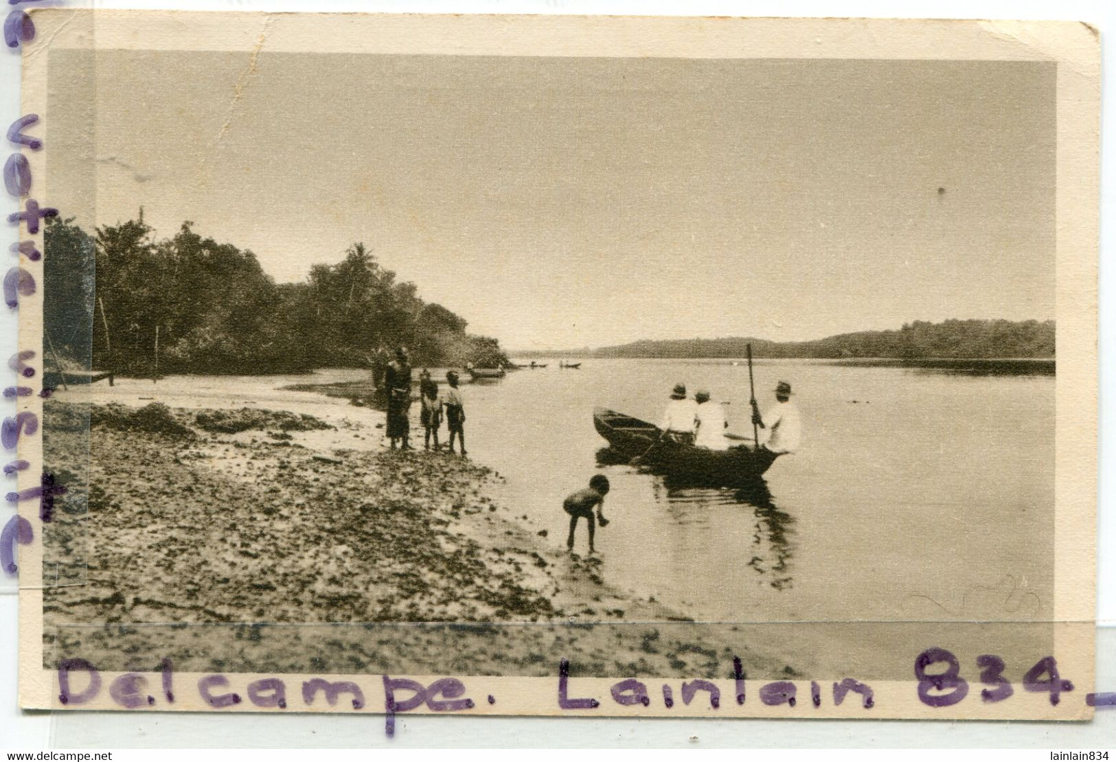 -  CAMEROUN  - Mission De Paris, Sur Le Wouri, Prés De Douala, Animation, Pirogues, écrite, 1937, TBE, Scans.. - Cameroun