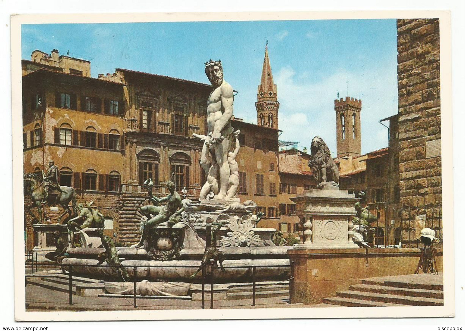 AA4842 Firenze - Piazza Della Signoria - Fontana Dell'Ammannati - Il Nettuno / Viaggiata 1988 - Firenze (Florence)