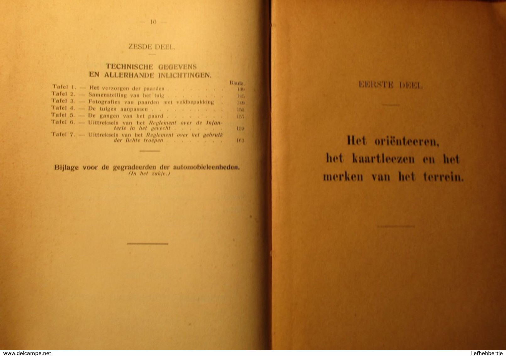 Handboek Voor Het Reserve-Kader Der Artillerie - 1933 - Topografie Kaartlezen - Niederländisch