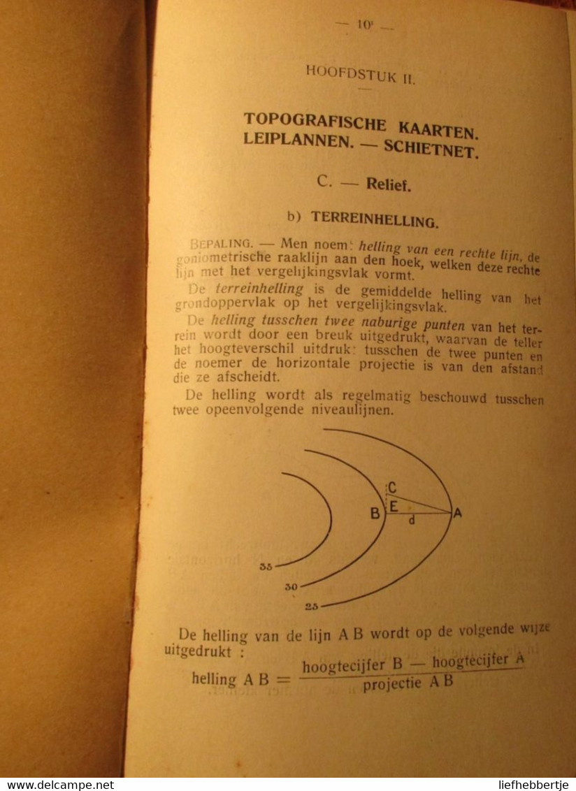 Handboek Voor Het Reserve-Kader Der Artillerie - 1933 - Topografie Kaartlezen - Hollandais