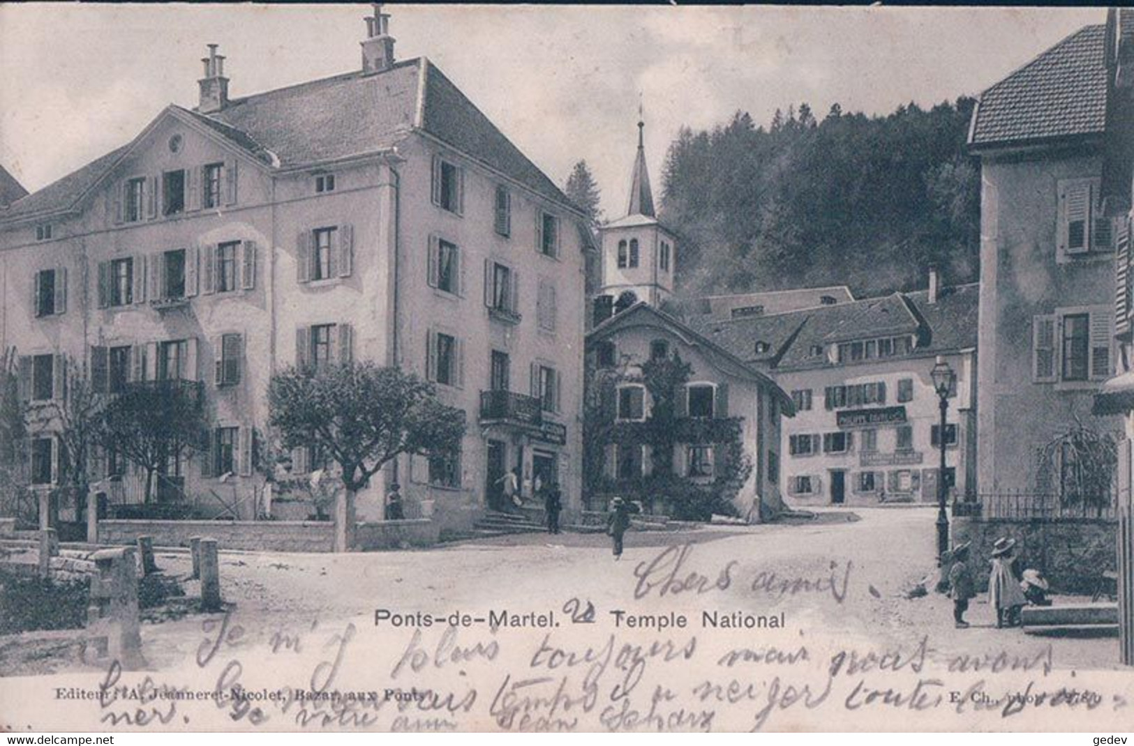 Ponts De Martel NE, Temple National (25.4.1905) - Ponts-de-Martel