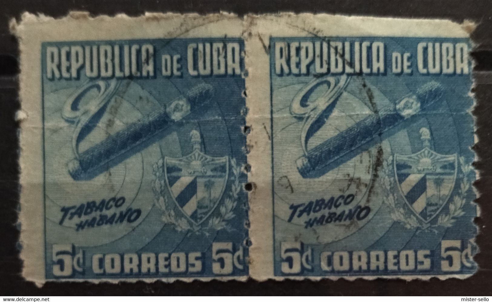 CARIBE Cigar And Country's Coat Of Arms. USADO - USED. - Gebruikt