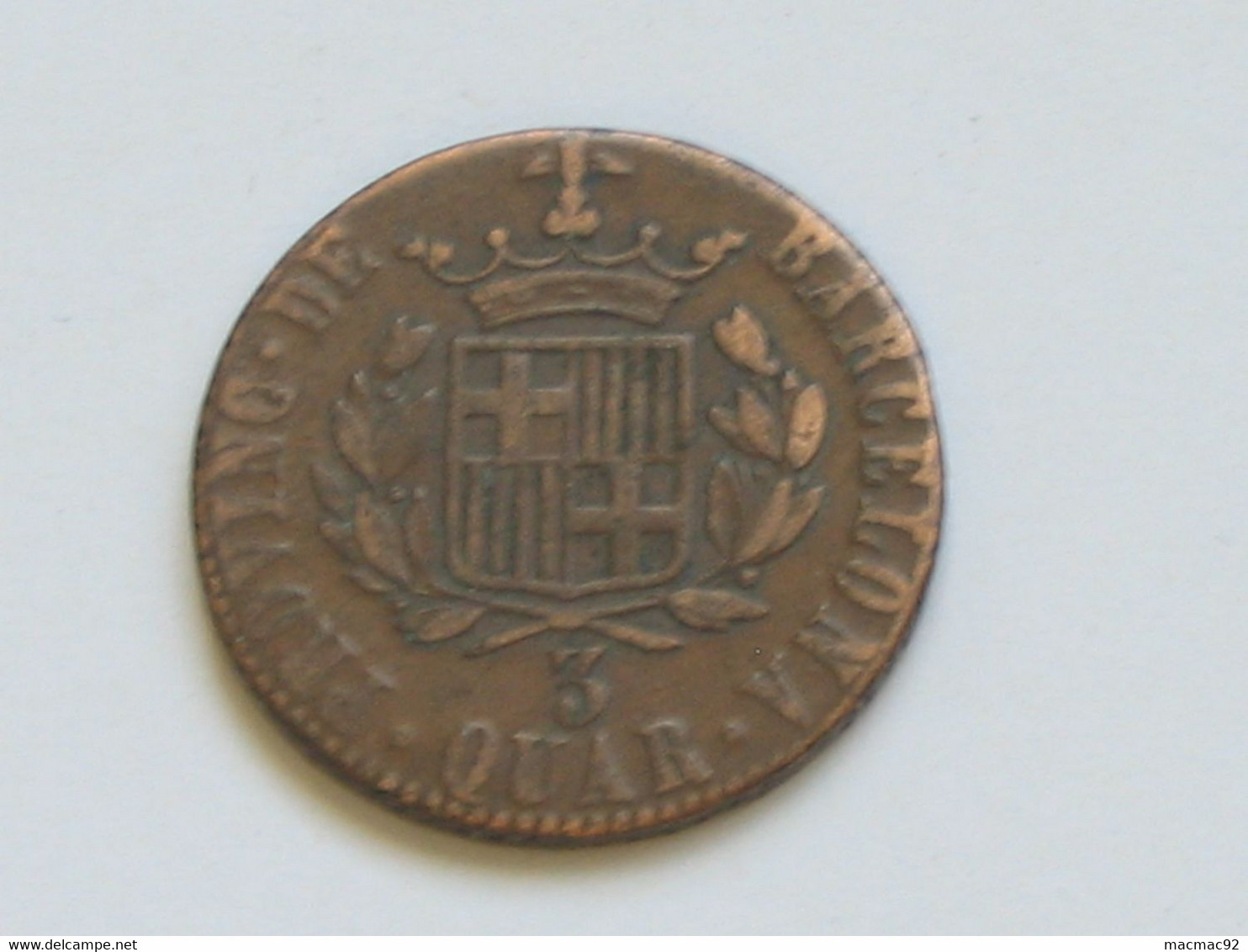 ESPAGNE - Barcelone 3 Quar 1823 - Provinc De Barcelona  **** EN ACHAT IMMEDIAT   ****   Très Belle Monnaie !!!!! - Münzen Der Provinzen