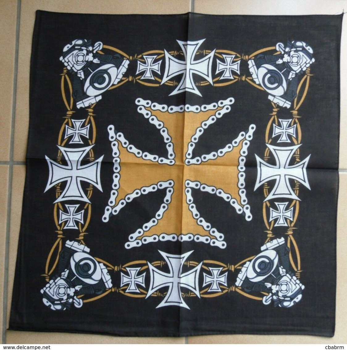 BANDANA / FOULARD : CROIX DE CHOPPERS 100% COTON - Hoofddoeken En Sjaals