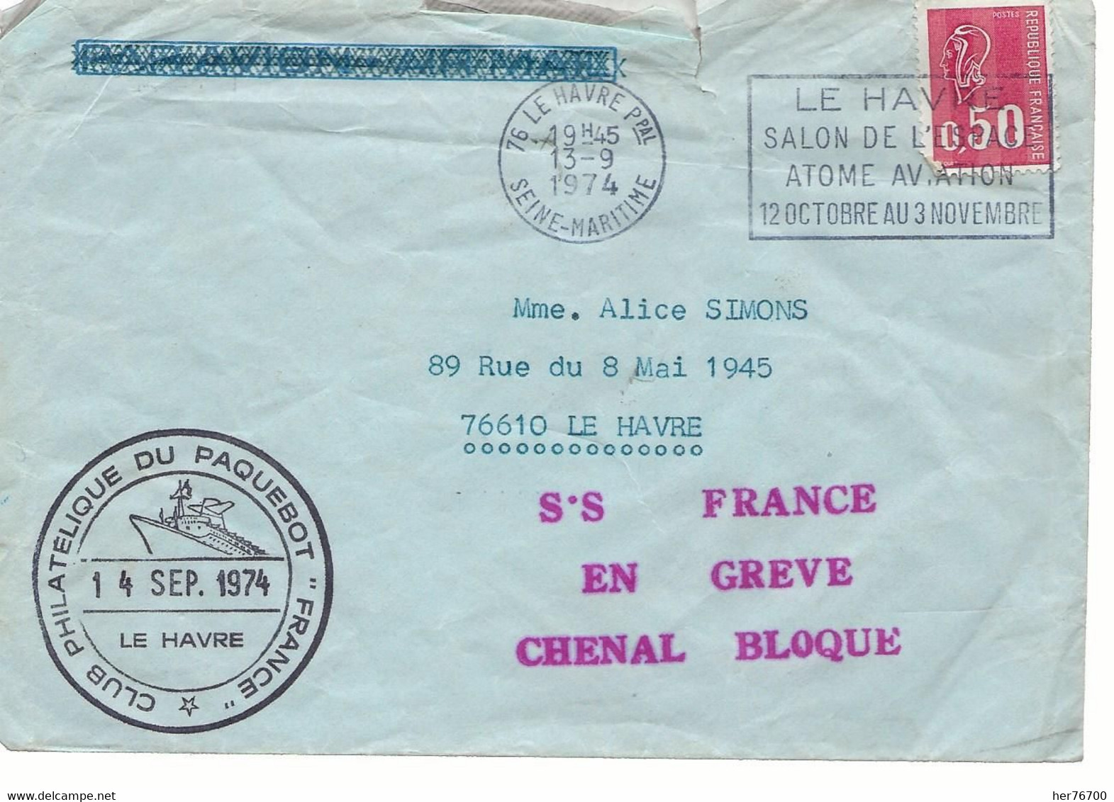 PAQUEBOT FRANCE - Storia Postale