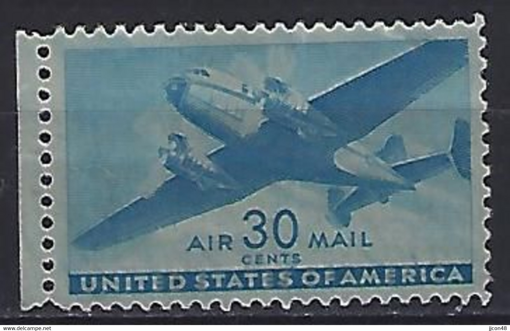 USA 1941  Air Mail  (*) MM  Mi.505 - 2b. 1941-1960 Unused