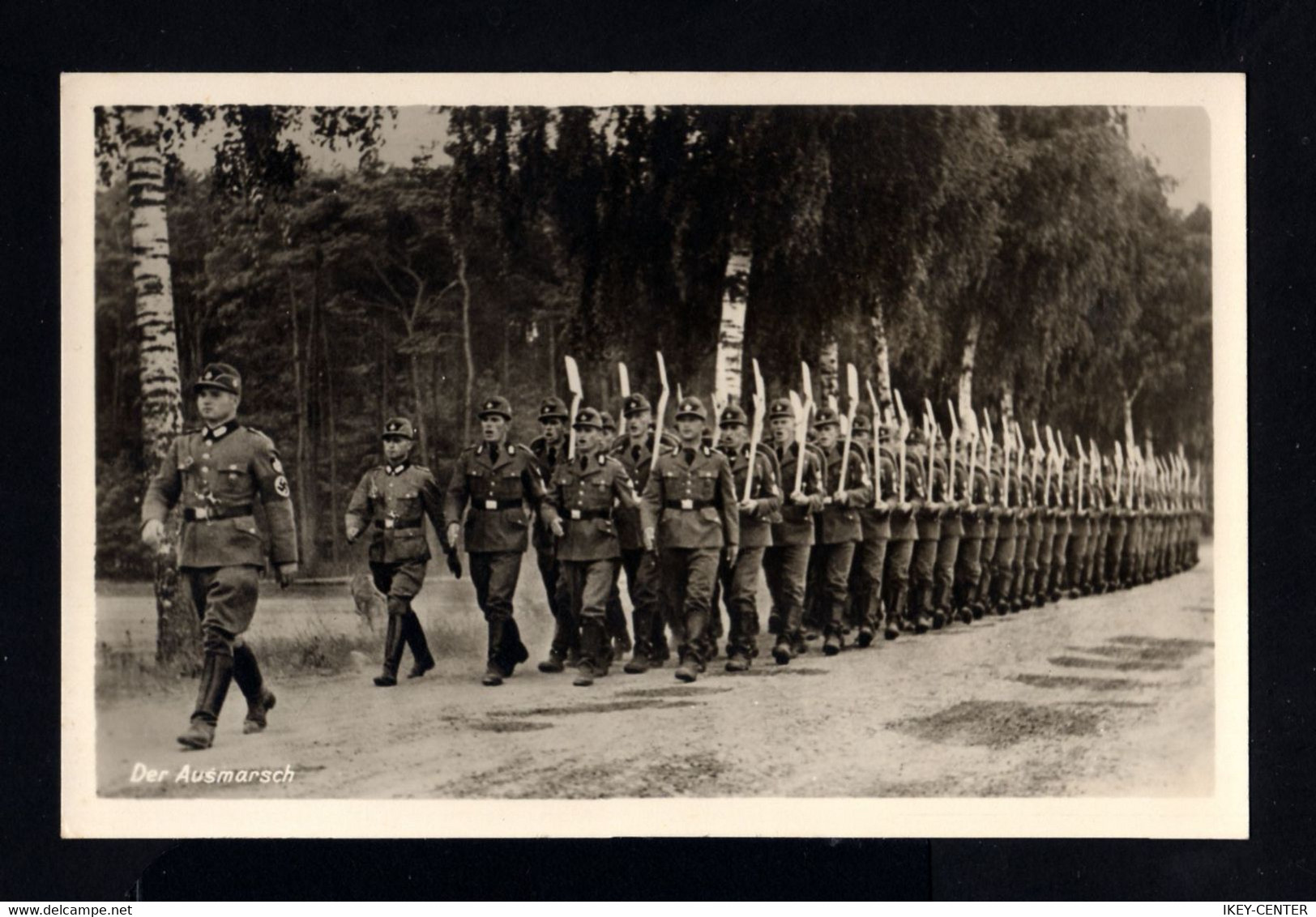 S2644-GERMAN EMPIRE-Third Reich.MILITARY POSTCARD RAD Soldiers Marching.WWII.DEUTSCHES REICH.Postkarte.carte Postale - Guerre 1939-45