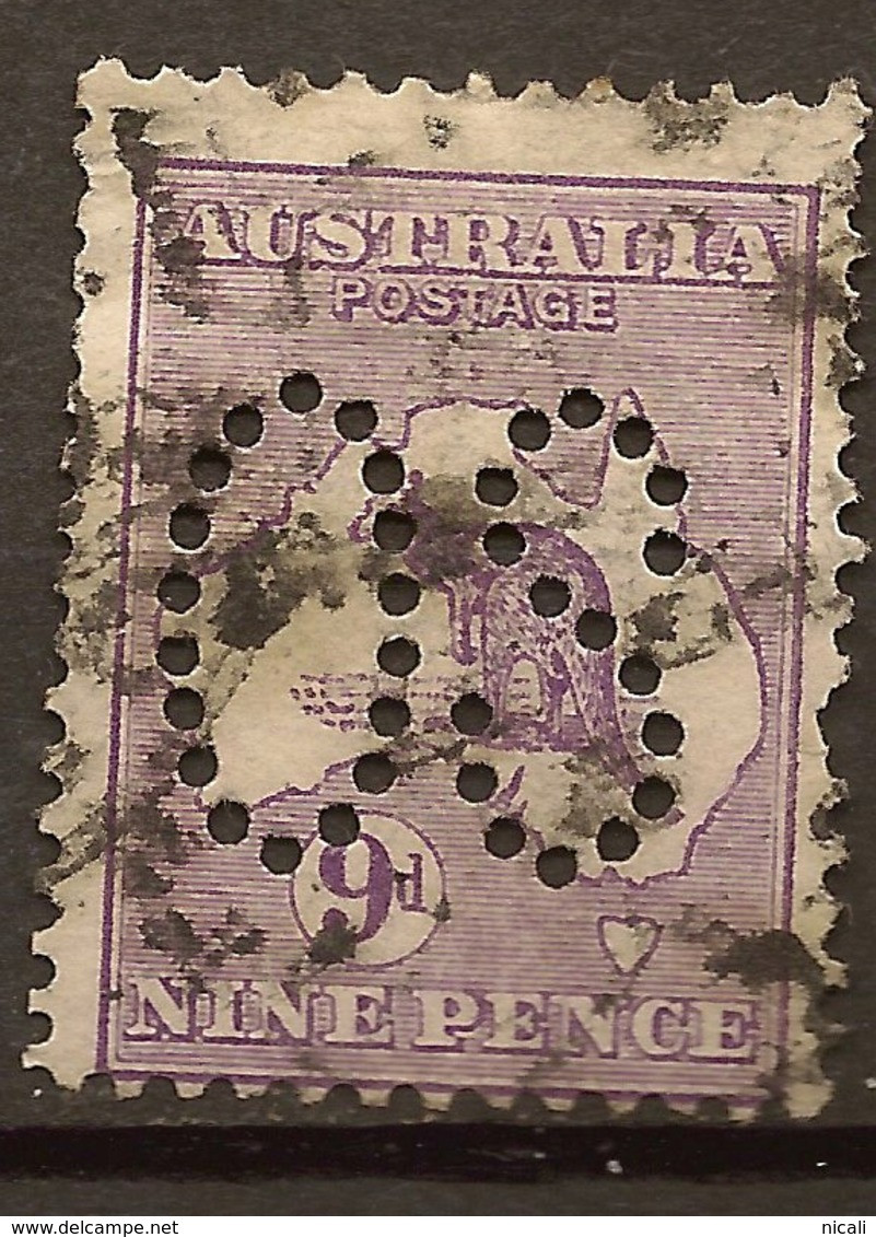 AUSTRALIA 1913 9d Large OS SG O9 U* #APF12 - Officials