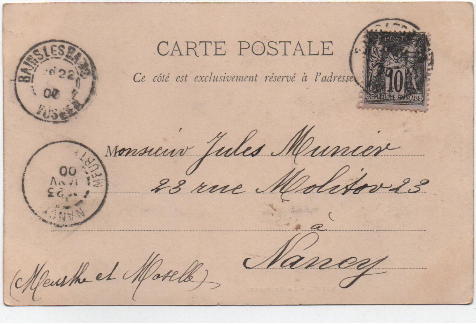 Cartes Postales > Europe > France > [88] Vosges > BAINS 1900 - Altri & Non Classificati