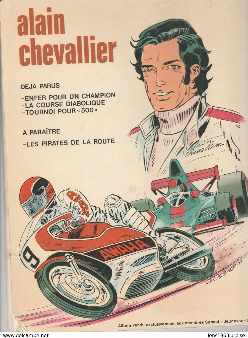 Alain Chevallier , Tournoi Pour 500 , Denayer - Duchâteau , Rossel ( 1974 ) Trace Bic Nom , Trace D'usage - Alix