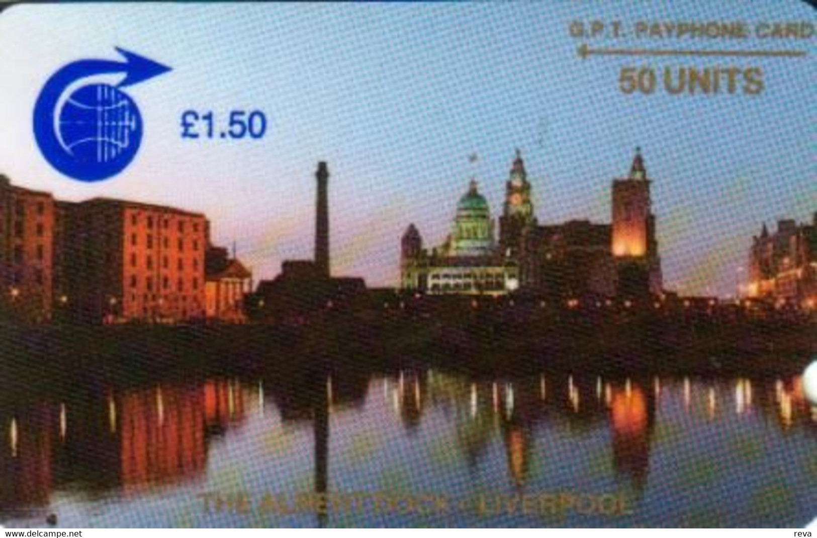 SAINT HELENA 1.5 £  LIVERPOOL DOCK SKYLINE  GPT CAT CODE: STH-01 ONLY 500 MADE !! CV: R  USED READ DESCRIPTION !! - St. Helena Island