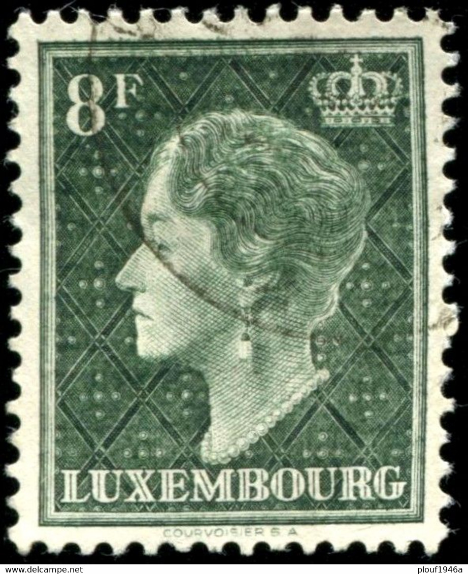 Pays : 286,04 (Luxembourg)  Yvert Et Tellier N° :   424 (o) - 1948-58 Charlotte Linksprofil