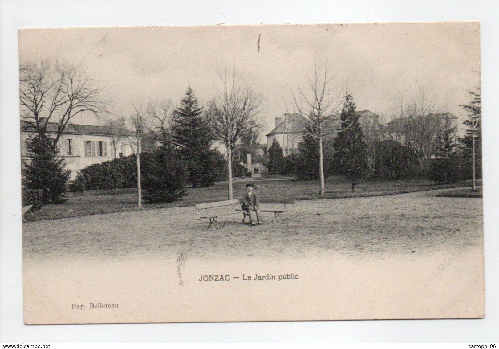 - CPA JONZAC (17) - Le Jardin Public 1904 - Edition Pap. Belloteau - - Jonzac