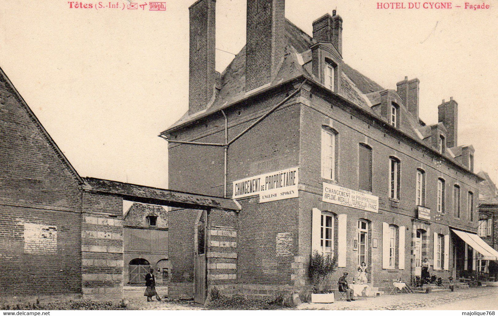 Cpa De Tôtes - L'Hôtel Du Cygne - Façade - - Totes