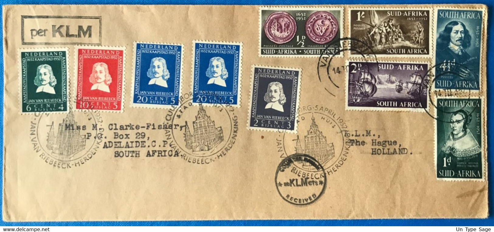 Pays-Bas - Liaison Aérienne Nederland - Zuid Afrika 1952 - (L149) - Airmail