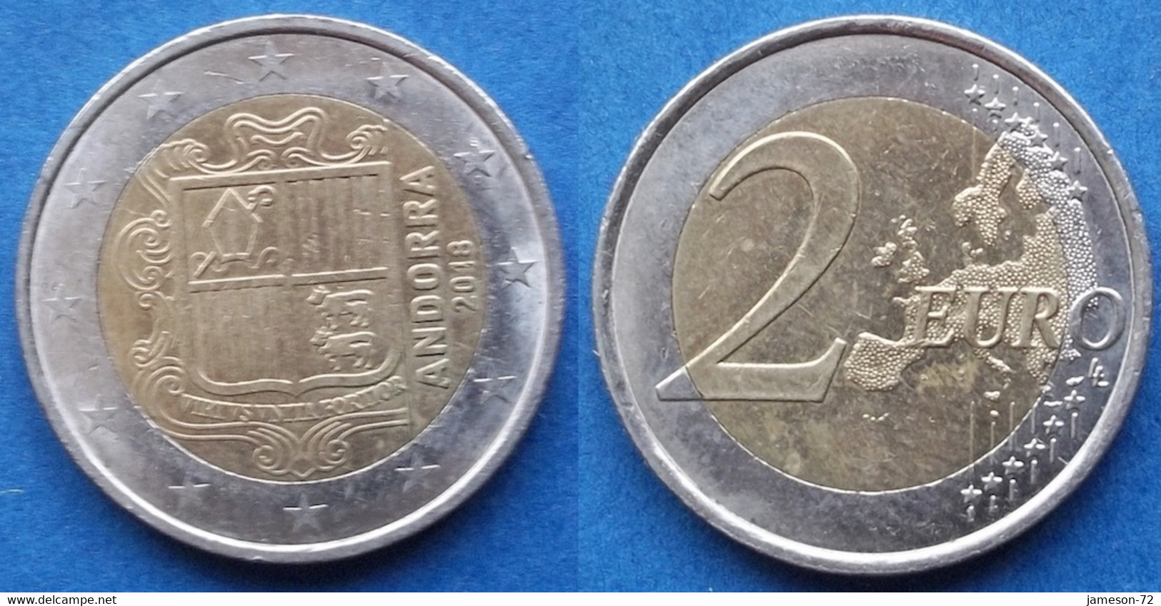 ANDORRA - 2 Euro 2018 "coat Of Arms" KM# 527 Bi-metallic - Edelweiss Coins - Andorra