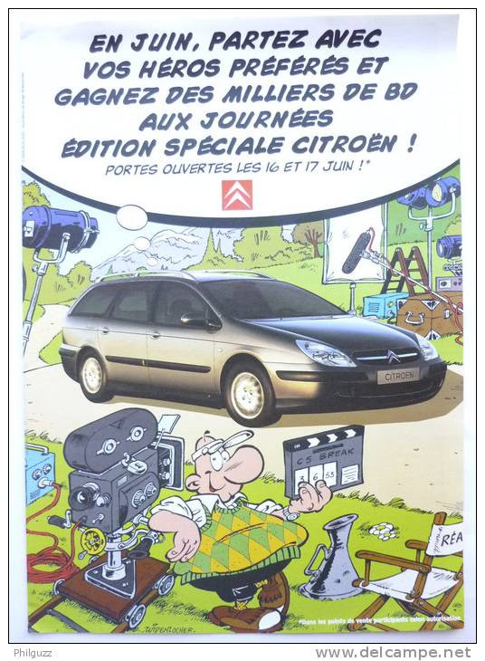 DEPLIANT PUBLICITAIRE CITROEN 8 PAGES - 2001  - ACHILLE TALON - BOULE ET BILL - LUCKY LUKE - LEONARD - Objets Publicitaires