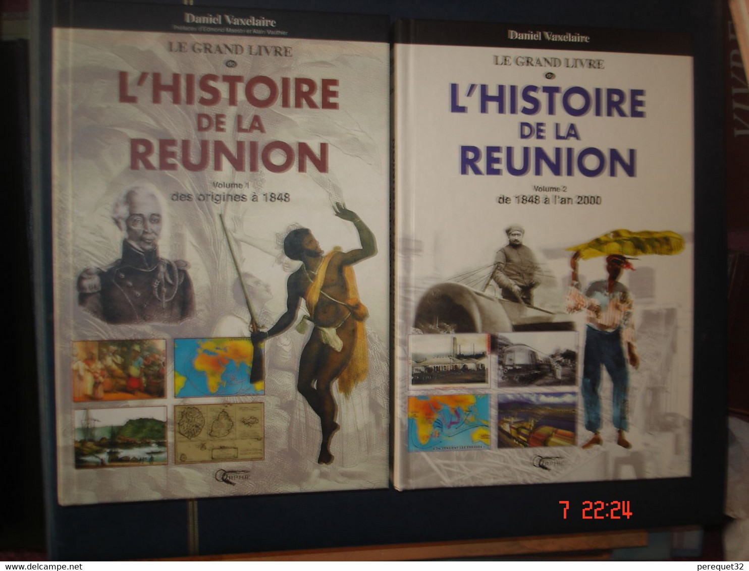L'HISTOIRE DE LA REUNION ,emboitage De  2 Volumes,des Origines à 1848,1848 à 2000..1ere Edition.En Tout 702 Pages - Outre-Mer