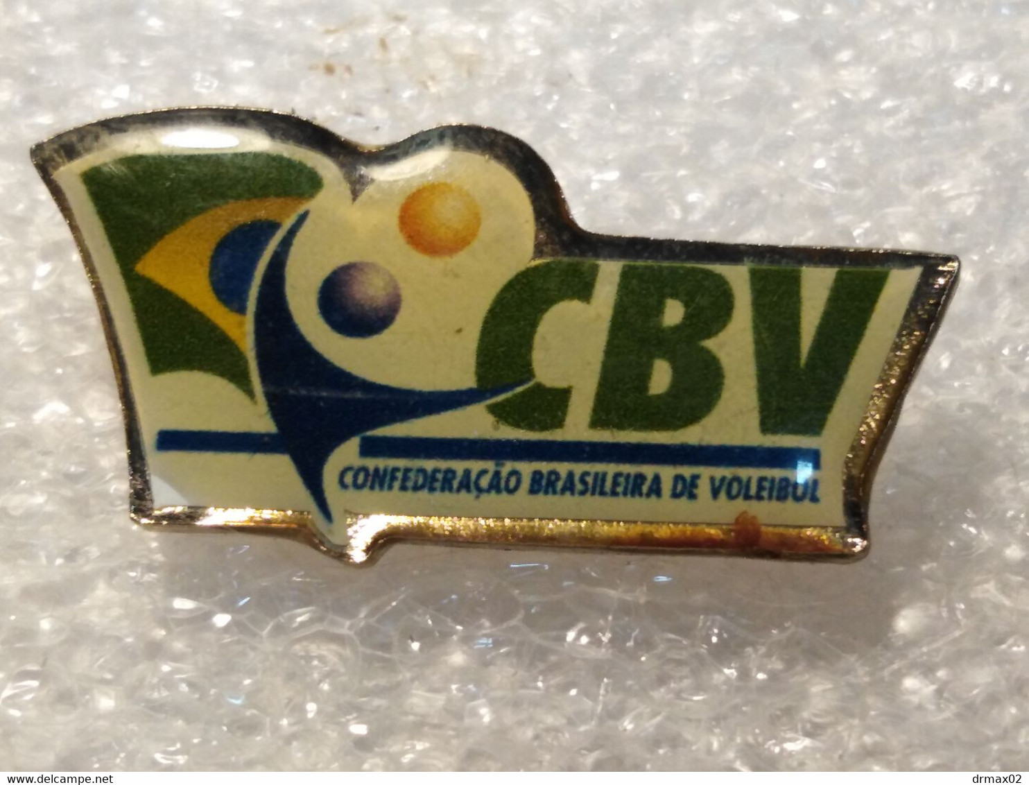 VOLLEYBALL CONFEDERATION - ASSOCIATION BRAZIL / CBV: Confederação Brasileira De Voleibol Pin - Badge - Volleyball