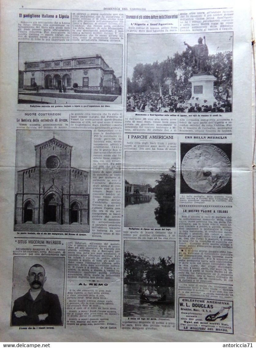 La Domenica Del Corriere 14 Giugno 1914 Messico Albania Assedio Durazzo Arezzo - Guerra 1914-18