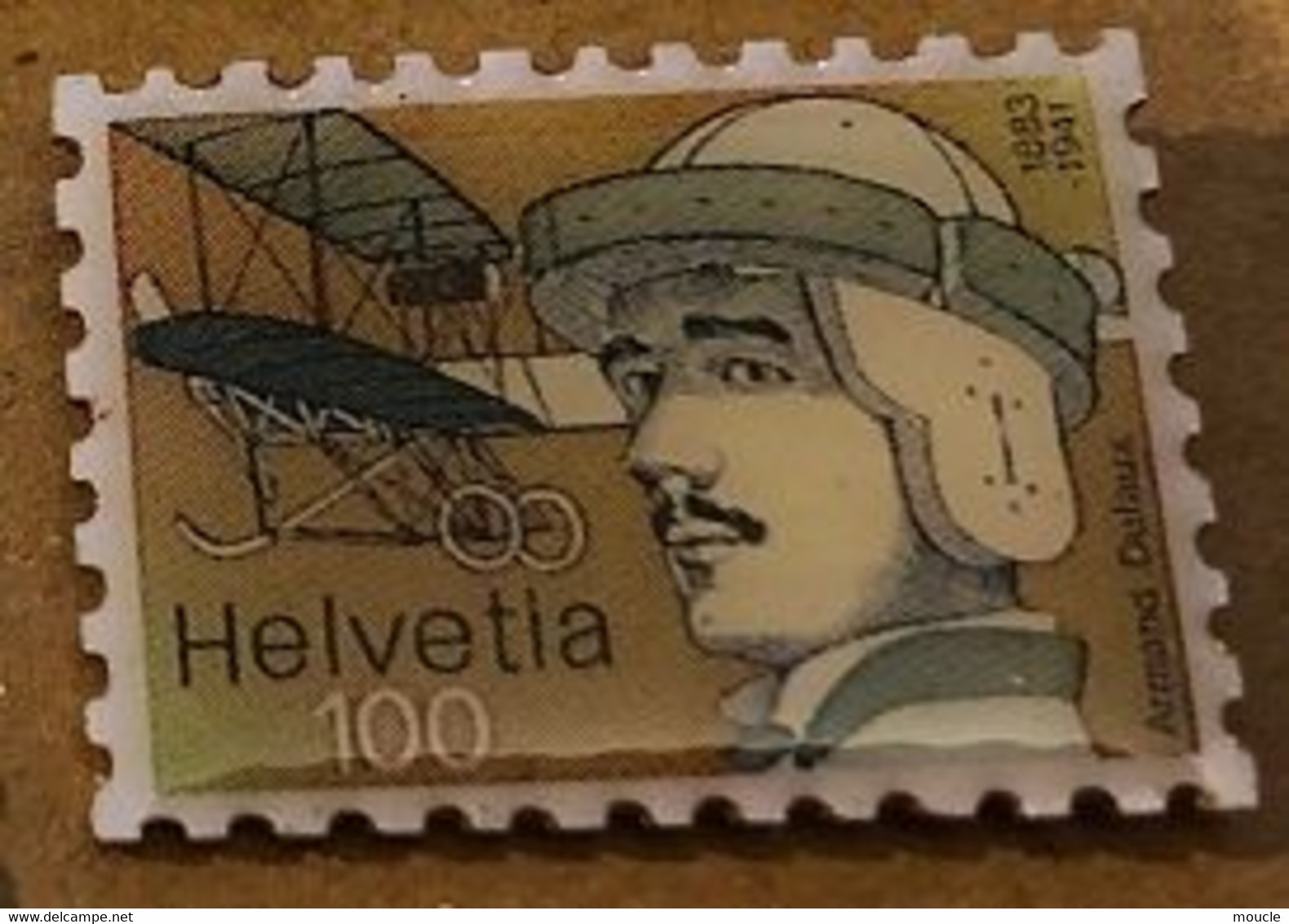 TIMBRE SUISSE 100 - HELVETIA - AVIATEUR - ARMAND DUFAUX 1883 / 1941 - FLIEGER - AVIATOR - AVIADOR - AVIATORE - (27) - Aerei