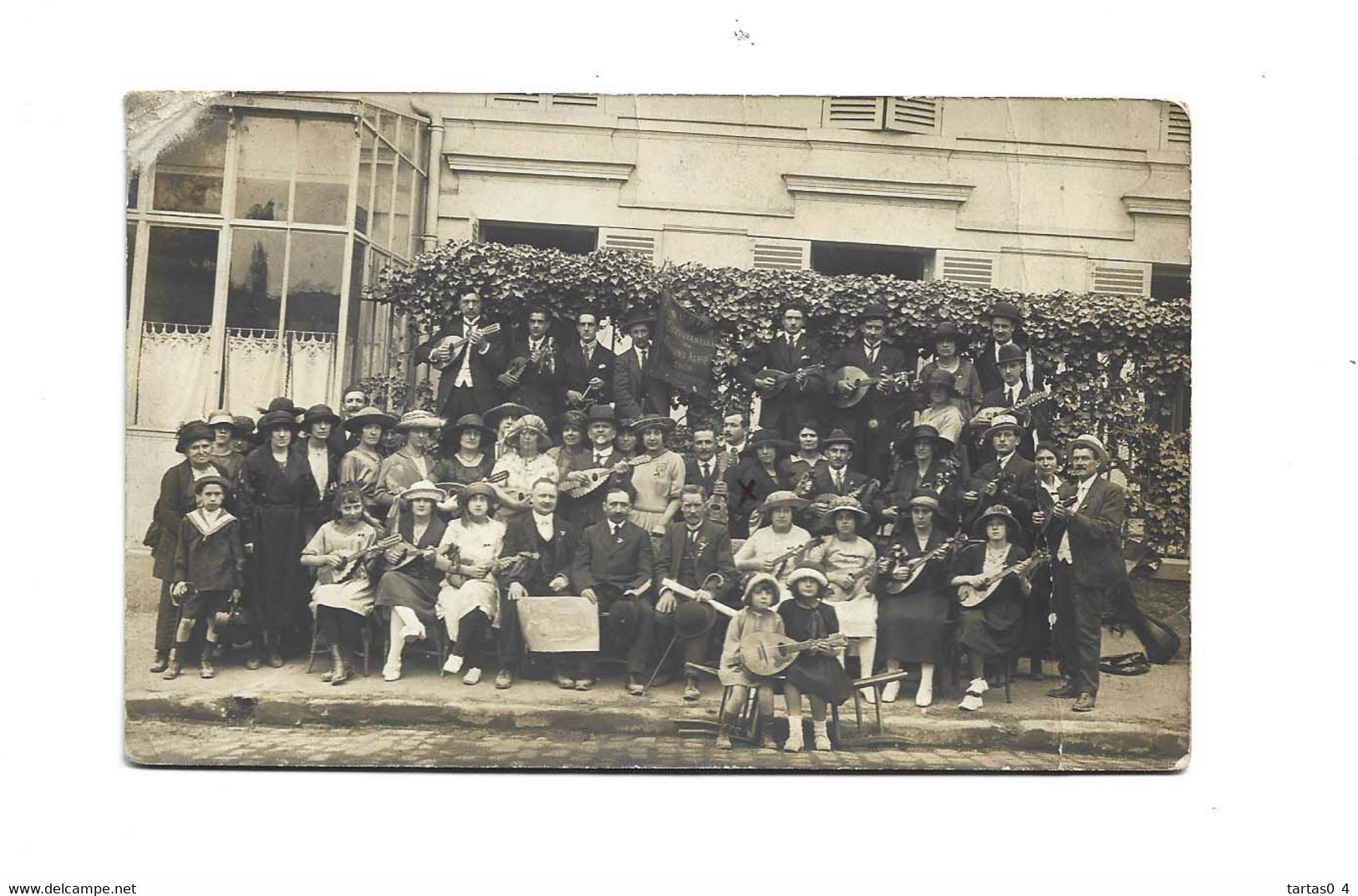 94 - MAISONS ALFORT - CP PHOTO - Musica Estudiantina 1909 Beau Plan Dos état Et  Pli Droite Voir Scan Sinon Bon - Maisons Alfort