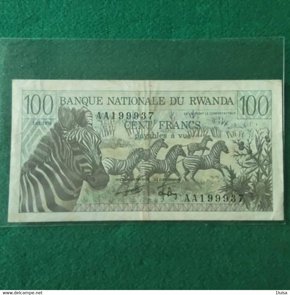 RWANDA 100 FRANCS 1978 - Ruanda-Urundi