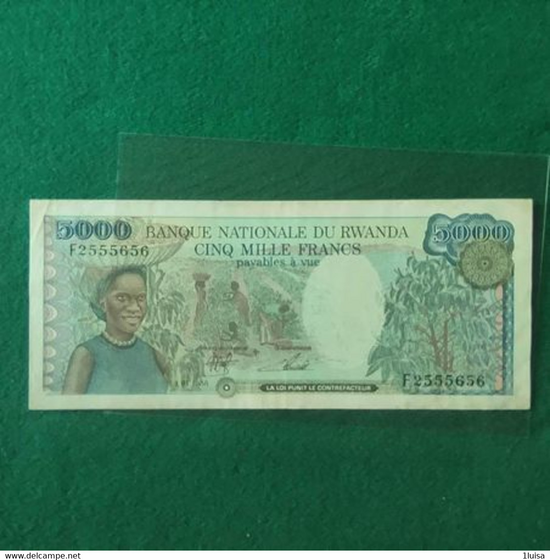 RWANDA 5000 FRANCS 1988 - Ruanda-Burundi