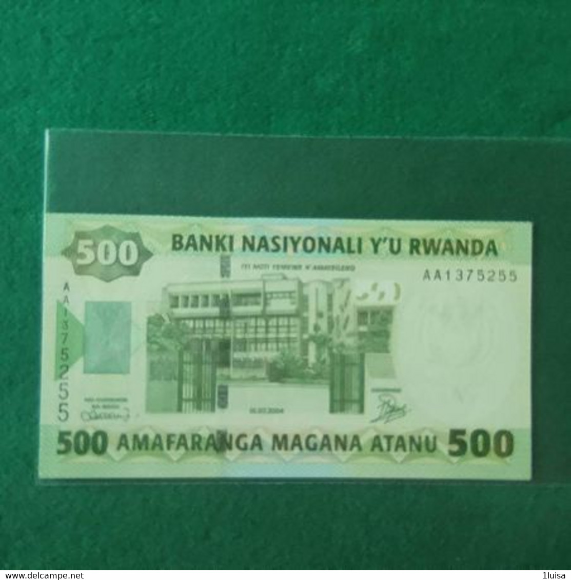 RWANDA 500 FRANCS  2004 - Ruanda-Burundi