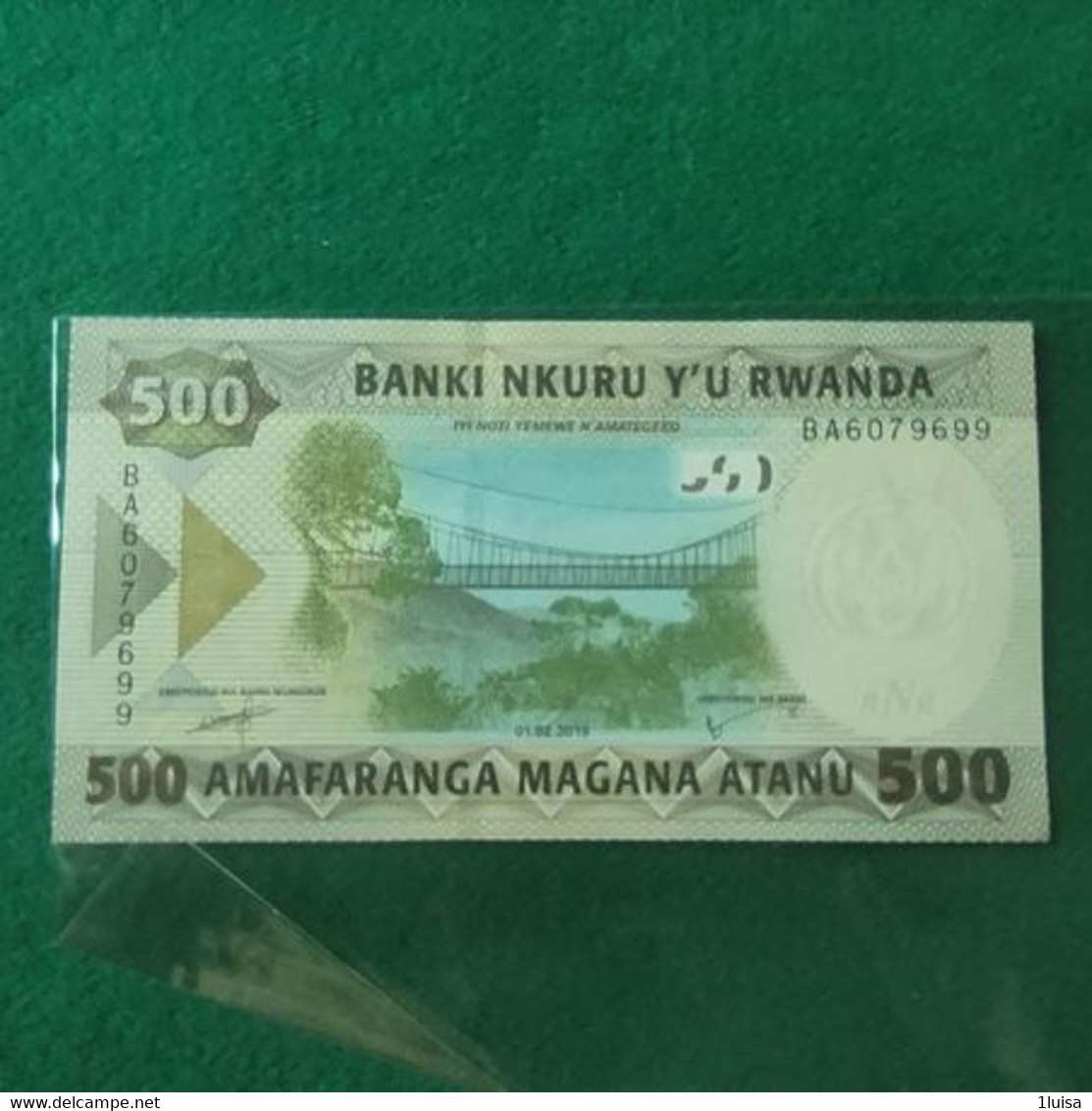 RWANDA 500 FRANCS  2019 - Ruanda-Urundi