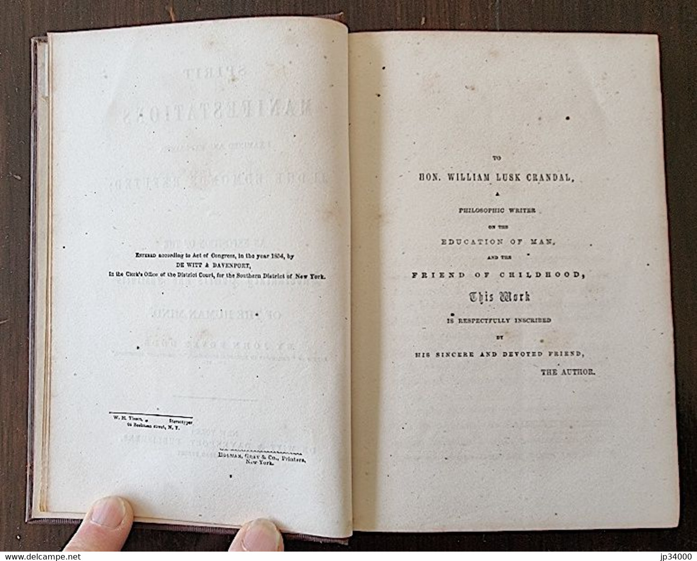 Spirit Manifestations Examined And Explained, Judge Edmonds Refuted: DODS (1854) Psychologie - 1850-1899