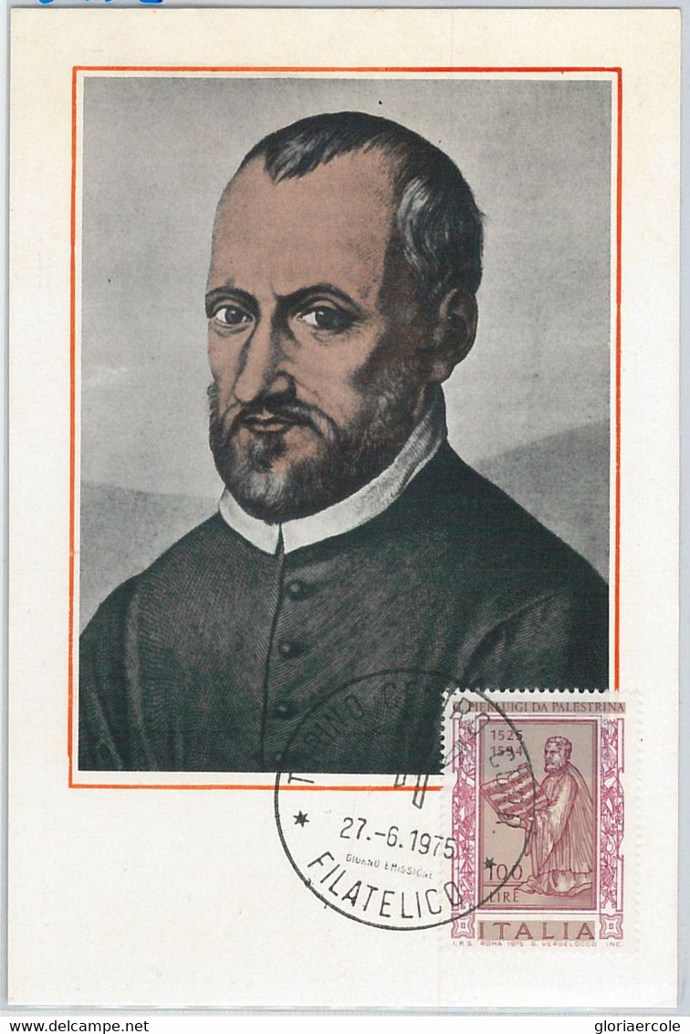 65500 - ITALY - POSTAL HISTORY - MAXIMUM CARD - 1975, Music, Giovanni Pierluigi Da Palestrina - Music