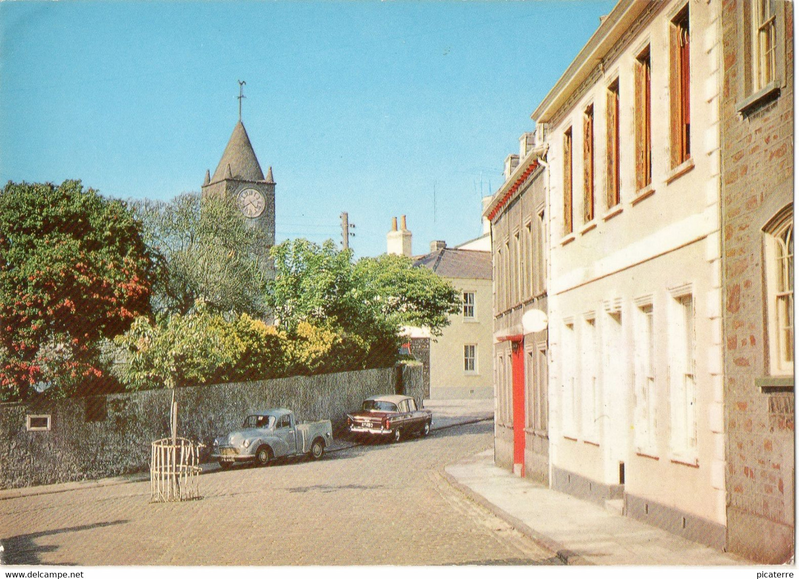 ALDERNEY -Clock Tower C 1970s NOTE-a Tree Planted To Form A Roundabout-short-lived !! (J.Jarrold)  Ile Aurigny - Alderney