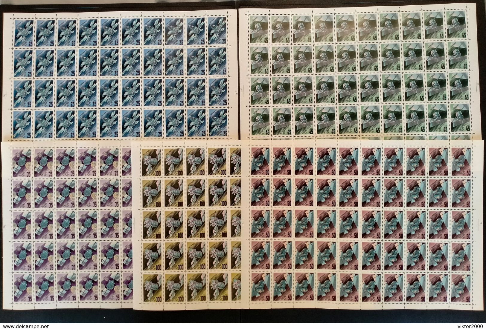 RUSSIA MNH (**) 1993 Communications Satellites  Mi.301-05 - Fogli Completi